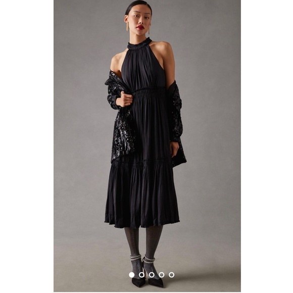 BY ANTHROPOLOGIE TIERED HALTER DRESS - Picture 2 of 10